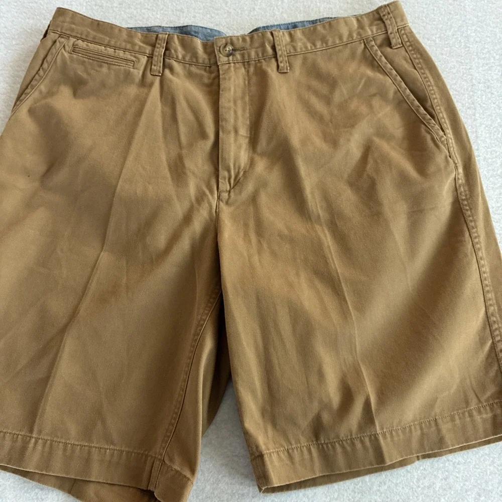 Polo Ralph Lauren Relaxed Fit Shorts Mens 36 Khaki Blue Cotton Chino Lot of 2